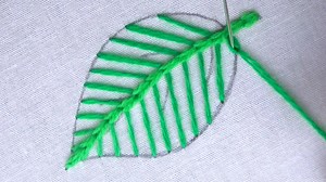 1.1K views · 43 reactions | hand embroidery leaf design tutorial with beads #trending #diy #stitch #embroideryart #flowers #support #hand #tutorial #design #embroiderydesign #beginner #cute #viral #fb #Embroidery #viralvideo #satisfying #handembroidery #how #embroidery #turtorial #facebookreels #reelsvideo #beads #leaf | Crafts & Embroidery | Facebook