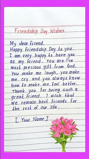 Happy Friendship day wishes || Card writing on Friendship day.