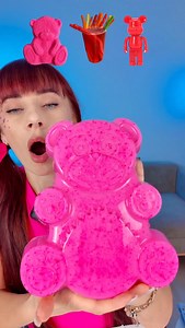 ASMR Giant Gummy Bear, Twizzlers, Bricks Man #funny #viral | ASMR Lilibu