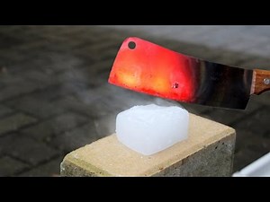 EXPERIMENT - 1000 Degrees Glowing Knife vs Dry Ice
