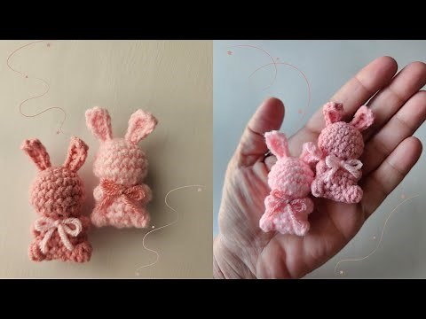 Crochet Amigurumi Easy Tiny Cute Bunny.