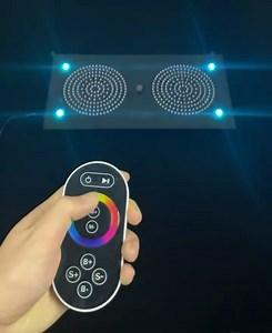 Watch LED rainfall shower head with remote control on Amazon Live