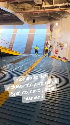 Incidente a Spalato: cavo d'acciaio si è staccato all'arrivo