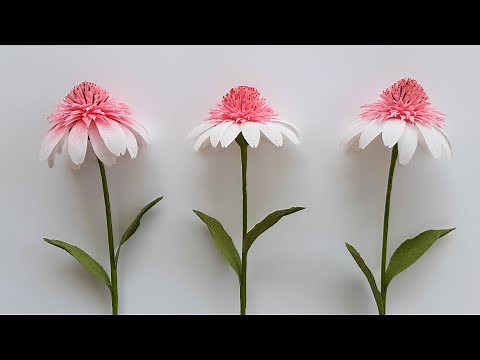 How To Make Echinacea Paper Flower / Paper Flower / Góc nhỏ Handmade
