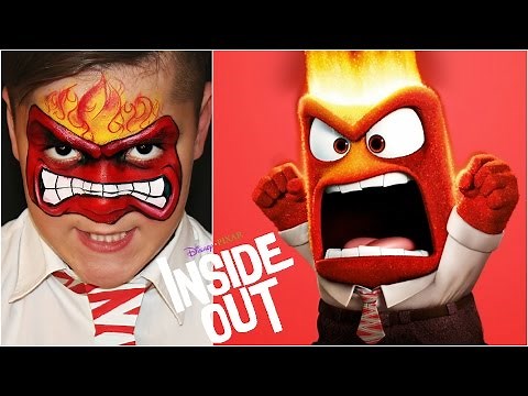 "Inside Out" Anger — Face Painting & Makeup Tutorial