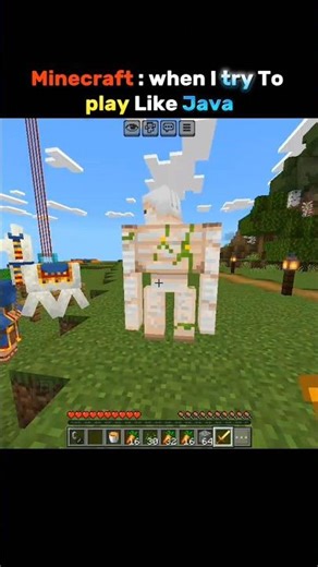 when I Try To Play Like JaVa ! #minecraft #babyshorts