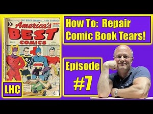 Repairing Comic Book Tears with Japanese Paper and Wheat Paste!