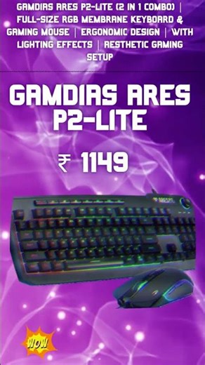 5 Gaming Keyboard Mouse Combo Under Rs. 1000/-