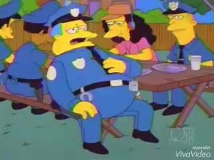 Chief Wiggum: "Hey, Homer...wing me another one of them ah... burgers, would ya?...Can't quite seem to stand up under my own power anymore.." S7E5 - Lisa the Vegetarian | The Simpsons Best Scenes