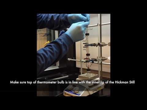 Simple Distillation Using a Hickman Still