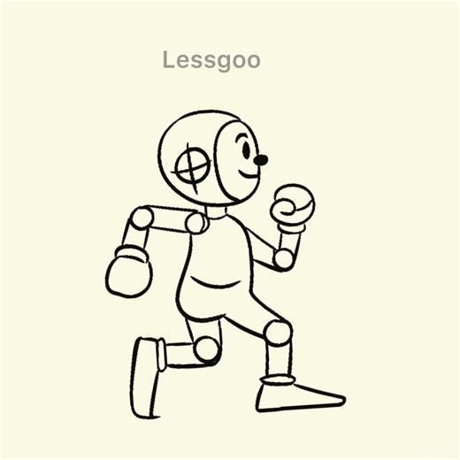 4-frame walk cycle animation ☺️❤️#shorts #youtubeshorts