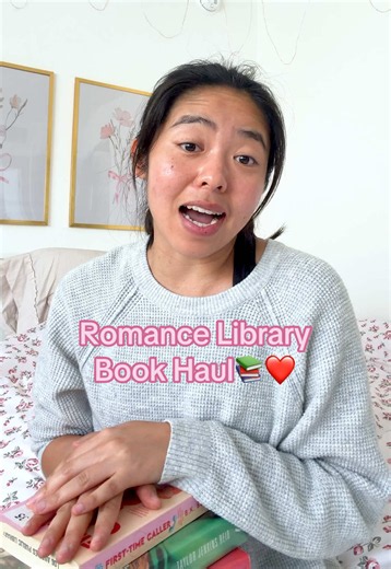 Library Book Haul📚💗 All the romance books I’m reading this batch, please leave recommendations for my next round of checkouts! #library #reading #books #booktok #romancebooks