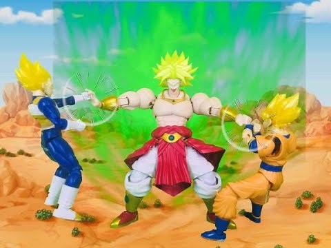 Goku and Vegeta vs Broly - Dragon Ball Z stop motion Brolys Revenge