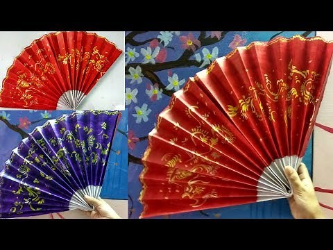Paper crafts || Japanese fan|| how to make Chinese or japanese FAN with paper