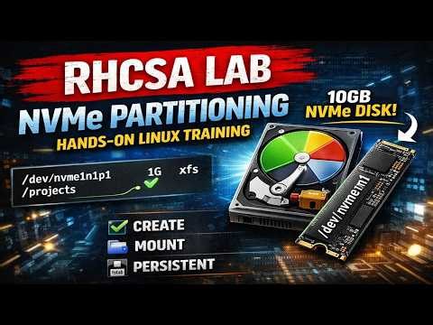 RHCSA Lab: NVMe Disk Partitioning in Linux | Create, Format & Mount Storage