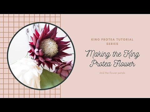 Making and assembling the King Protea flower petals into a flower (2/4)