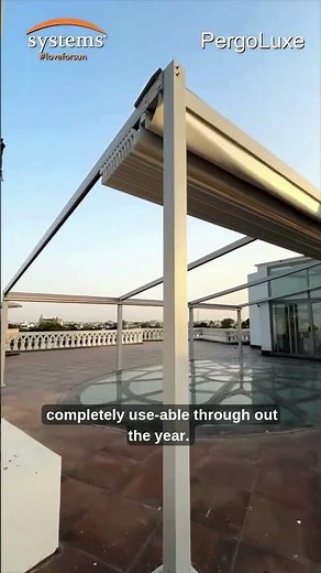 Retractable Fabric Pergola for Rooftop | All-Weather Outdoor Living with Pergoluxe by Systems