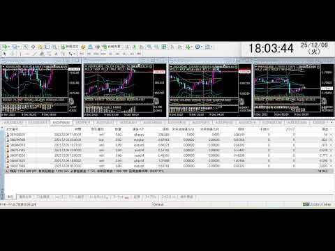 2025/12/ 投資 為替 FX ライブ配信 シグナル 誰でも簡単に不労所得 FIRE 自動売買 EA Tycoon