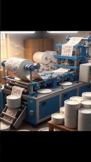 "Automatic Paper Plate Making Machine – Full Process in Seconds! 😲"