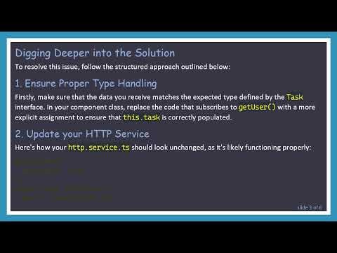 Fixing the Angular httpClient Object Access Error