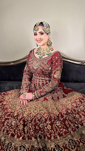 Allure Salon & Spa Islamabad on Instagram: "Presenting this Regal Barat Glam for you all🪞🌙🪔✨ Created by our Signature Makeup Artist @alluresalonspaofficial Dress @sassy.thrift.store.islamabad Jewellery @agoldstoryofficial Styling/coordination @harry_events_and_pr @style_by_harry Muse @fizzasharjil68"