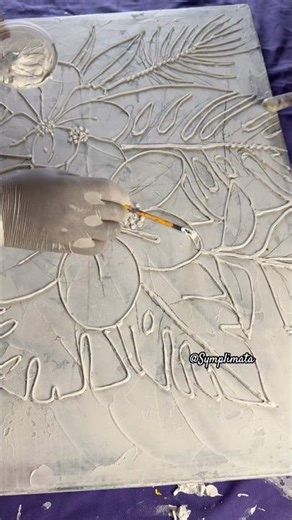 How to create texture painting on canvas. (Step 2) #painting #modelingpaste #texturepainting