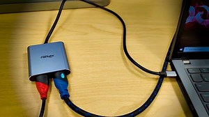 Watch USB C splitter adapter for output to 2 HDMI displays on Amazon Live