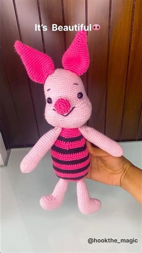 Cute Handmade Crochet Piglet | Amigurumi Pig Toy | Soft Crochet Doll
