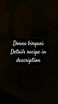 Donne Biryani Recipe | Restaurant Style Donne Biryani at Home