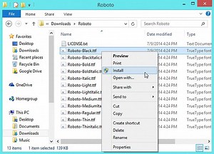 Como instalar fontes PostScript em um computador Windows?