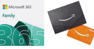 Score a $50 Amazon gift card with 1-yr. Microsoft 365 Family subs at $93 for today only ($107 off)