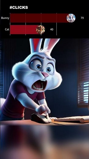 Bunny vs. Cat Speed Click Contest #funny #cartoon #game