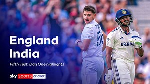England vs India: Fifth Test, day one highlights