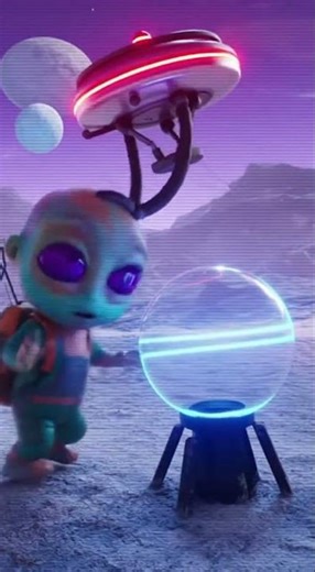 Alien Kid Nearly Zapped By Plasma Orb!