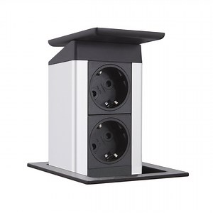 The EVOline Port Push fits virtually flush with the work surface.