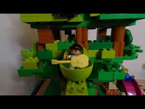 Lego Duplo building Ideas * Treehouse with slides*