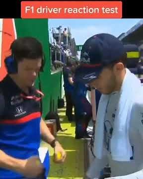 F1 driver reaction test