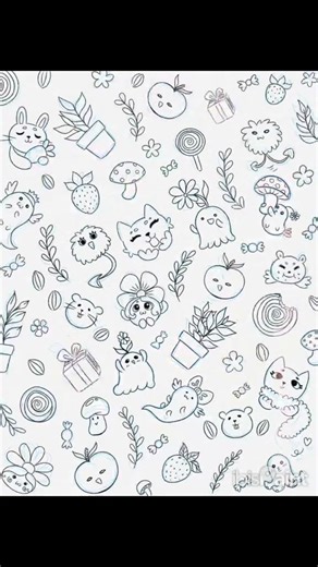 Cute pattern #art #drawingprocess #drawingvideo #artwork #pattern #patternmaking #illustration