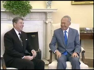 President Reagan's Meetings with Prime Minister Lee of Singapore on April 13, 1988
