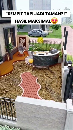Taman minimalis depan rumah #shorts #tamanminimalis