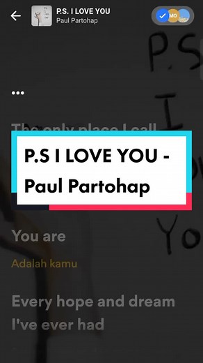 P.S I LOVE YOU - Paul Partohap 🎧 #PSILOVEYOU #Paulpartohap #spotify #musicmatch #kosong🥀 #kosong_batt #lyriclagu #lirikdanterjemahan