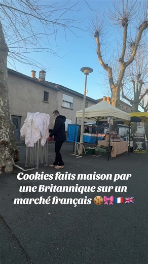 Cookies faits maison par une Britannique sur un marché français 🍪✨🇬🇧🎀♥️