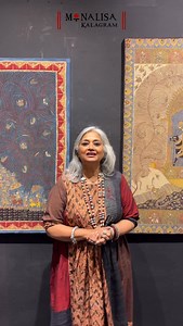 Mata ni Pachedi by Vasant Chitara, National Award–winning master craftsman, presented as part of Convergence at Monalisa Kalagram. Rooted in devotion and ritual practice, Mata ni Pachedi is a sacred textile tradition from Gujarat, historically created by the Chitara community. Rendered using natural pigments and hand-painted techniques, the narrative cloth depicts the goddess and her symbolic universe, serving both spiritual and cultural significance. Vasant Chitara’s work carries forward this l