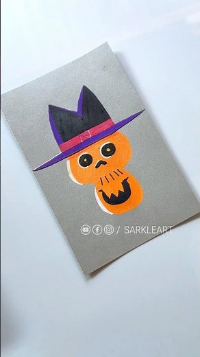 Halloween skull easy coloring tutorial