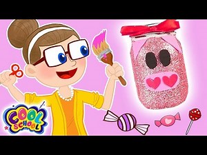 DIY Valentines CANDY JAR! Crafty Carol CraftsValentines Day Crafts for Kids Cool School - Videos For Kids