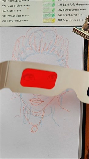 Red and Blue Drawing 3D Glasses-Rumi