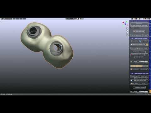 create iBar dental crown implants ibar blender for dental, design crown exocad