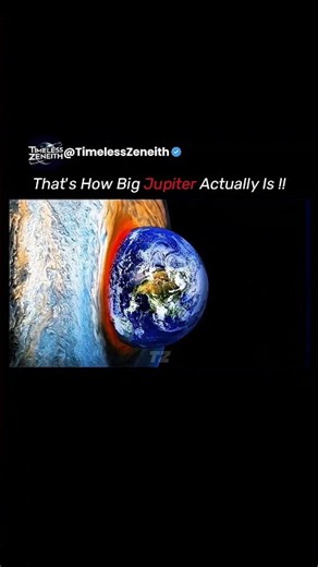 That's How Big Jupiter Actually Is 🤯☠️ #Jupiter #Space #SizeComparison #PlanetFacts #Astronomy