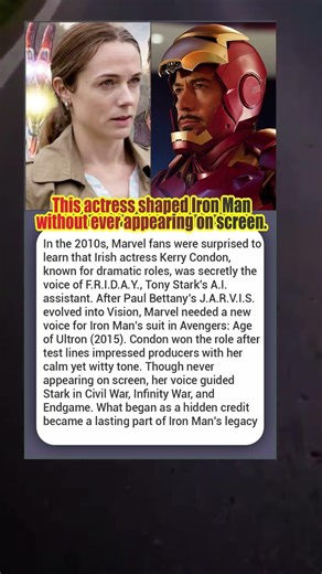 The Actress Behind Iron Man’s AI Voice You Never Saw on Screen #film #fypシ #mcu #marvel