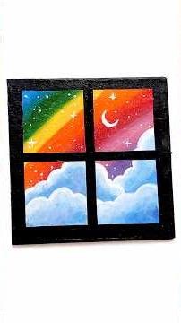 Easy Rainbow Art Tutorial..#easyart#Trust the Process#reelkarofeelkaro